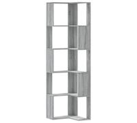 vidaXL Estantería de esquina 5 niveles Madera gris Sonoma 50x50x179 cm
