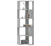 vidaXL Estantería de esquina 5 niveles madera gris Sonoma 50x50x179 cm