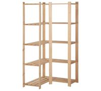 vidaXL Estantería de esquina 5 niveles pino macizo 82,5x82,5x170 cm
