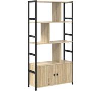 vidaXL Estantería de libros, 80 x 30 x 155,5 cm, material de madera, color roble Sonoma