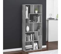vidaXL Estantería de madera contrachapada gris Sonoma 67x24x161 cm