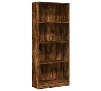 vidaXL Estantería Madera de ingeniería Roble Ahumado 60x24x143 cm, estantería de Libros, librería, Estante de Almacenamiento
