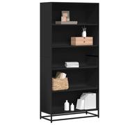 vidaXL Estantería de madera de ingeniería 80,5x35x170,5 cm en color Gris sonoma/Roble Sonoma/Negro y más | almacenamiento funcional diseño moderno para baño dormitorio sala