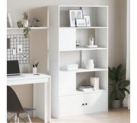 Vidaxl Estantería de Madera de Ingeniería para Oficina y Sala de Estar 100x36x189 Cm White