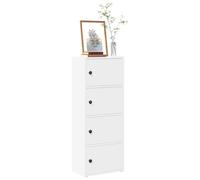 vidaXL Estantería de madera de ingeniería blanca 40x24x102 cm