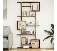 Estantería De Madera De Ingeniería Envejecida 92x29x188 Cm Vidaxl