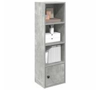 vidaXL Estantería de madera de ingeniería gris hormigón 31x24x102 cm