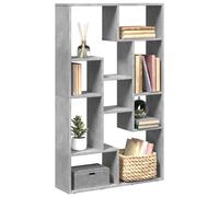 vidaXL Estantería de madera de ingeniería gris hormigón 72x20x120,5 cm