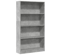 vidaXL Estantería de Madera de ingeniería Gris hormigón 80x24x143 cm, estantería de Libros, librería, Estante de Almacenamiento