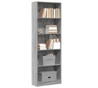 vidaXL Estantería de madera de ingeniería gris Sonoma 60x24x176 cm