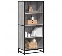 vidaXL Estantería de madera de ingeniería gris Sonoma 60x35x139 cm