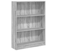 vidaXL Estantería de madera de ingeniería para libros Gris Sonoma 80x24x109 cm