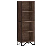vidaXL Estantería de Madera de ingeniería marrón Roble 50x31x137,5 cm, librería, Estante, estantería de almacenaje, Armario de almacenaje