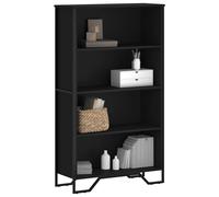 vidaXL Estantería de madera de ingeniería negra 80x31x137,5 cm