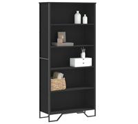 vidaXL Estantería de Madera de ingeniería Negra 80x31x169 cm, librería, Armario para Libros, Armario de almacenaje, librerías, armarios para Libros