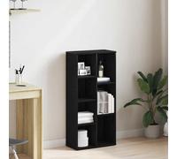 vidaXL Estantería de madera de ingeniería roble negro 50x25x104 cm