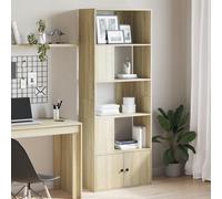 vidaXL Estantería de madera de ingeniería roble Sonoma 70x36x189 cm