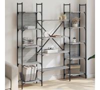 vidaXL Estantería de madera ingeniería gris Sonoma 155,5x24x166,5 cm