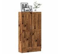 vidaXL Estantería de madera ingeniería roble artisan 82,5x30,5x150 cm en color artisian oak/Madera antigua | almacenamiento funcional diseño moderno para baño dormitorio sala