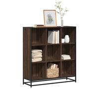 vidaXL Estantería de madera y metal marrón roble 97,5x33x107,5 cm