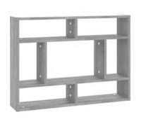 vidaXL Estantería de pared aparador flotante con cajón madera contrachapada Gris Sonoma