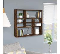vidaXL Estantería de pared contrachapada roble ahumado 90x16x78 cm