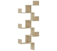 vidaXL Estantería de Pared de Esquina Madera Roble Sonoma 45x45x147 cm