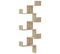 vidaXL Estantería de Pared de Esquina Madera Roble Sonoma 45x45x147 cm, Estante de Esquina, Estante montado en la Pared, Estante de exhibición de Pared
