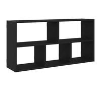 vidaXL Estantería de Pared de Roble Negro, 100x25x50 cm,