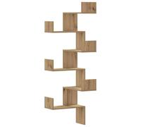 vidaXL Estantería de pared esquina madera Roble Artisan 45x45x147 cm
