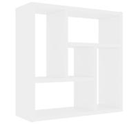 vidaXL Estantería de Pared Estante de Libros Mueble Archivador Decoración Oficina Habitación Estable Duradera de Contrachapada Blanco 45,1x16x45,1 cm