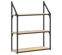 vidaXL Estantería de Pared, Estantes Flotantes, Librería de Pared, Armario Colgante para Salón Cocina, Madera de Ingeniería Roble Sonoma