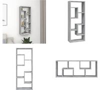 vidaXL Estantería de pared gris Sonoma, 36x16x90 cm, material de madera, estantería de pared, estanterías, estantería cubo, organizador de cubos