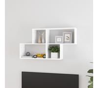 vidaXL Estantería de pared madera contrachapada blanco 100x18x53 cm