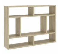 vidaXL Estantería de Pared Madera contrachapada Color Roble 75x16x55cm