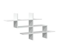 vidaXL Estantería de pared madera ingeniería blanca 124,5x18x60,5 cm