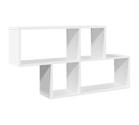 vidaXL Estantería de pared flotante Madera Ingeniería Blanco 100x20x53 cm Estante de exhibición