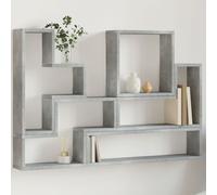 vidaXL Estantería de pared madera ingeniería gris hormigón 96x12x64 cm