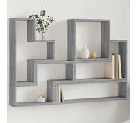 vidaXL Estantería de pared madera ingeniería gris Sonoma 96x12x64 cm