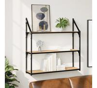 vidaXL Estantería de pared madera ingeniería roble Sonoma 80x21x78,5cm