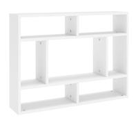 vidaXL Estantería de Pared Repisa Flotante Madera Contrachapada Blanco 75x16x55 cm