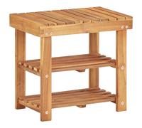 vidaXL Estantería de zapatos de madera maciza de acacia 50x32x45 cm