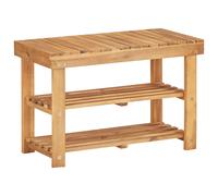 vidaXL Estantería de zapatos de madera maciza de acacia 70x32x46 cm