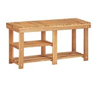vidaXL Estantería de zapatos de madera maciza de acacia 90x32x46 cm