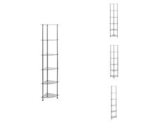 vidaXL Estantería decorativa con 6 estantes transparentes de 30x30x160 cm, fabricada en vidrio templado - Estanterías y librerías