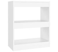 vidaXL Estantería/Divisor de Espacios Armario Estante Separador Partición Pantalla de Privacidad Mueble Librería Blanco 60x30x72 cm