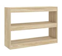 vidaXL Estantería/Divisor de Espacios Armario Estante Separador Partición Pantalla de Privacidad Mueble Librería Color Roble Sonoma 100x30x72 cm