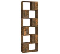 vidaXL Estantería/Divisor de Espacios Color Roble Ahumado 60x24x186 cm