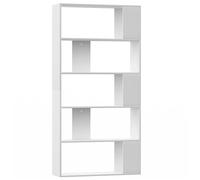 vidaXL Estantería/Divisor de Espacios Contrachapada Blanca 80x24x159cm Mobiliario Elegante Robusta Duradera Amplio Espacio Almacenamiento