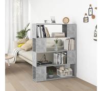 vidaXL Estantería divisor de espacios gris hormigón 100x24x124 cm